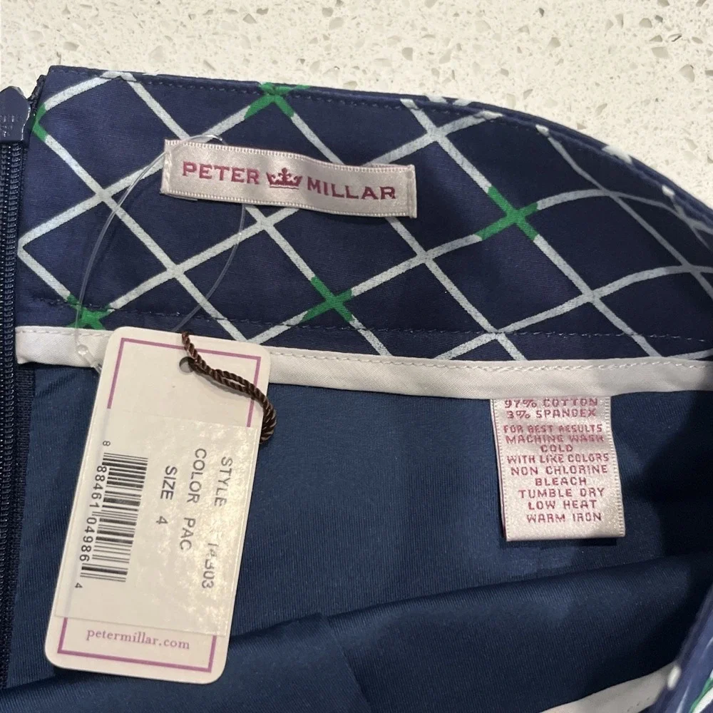 NWT Peter Millar‎ Printed Stretch Cotton Skort/Skirt 4 Geometric